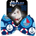 Mirage Pet Products Anchors Away Pet Bow Tie Collar Accessory with Cloth Hook & Eye 1144-VBT